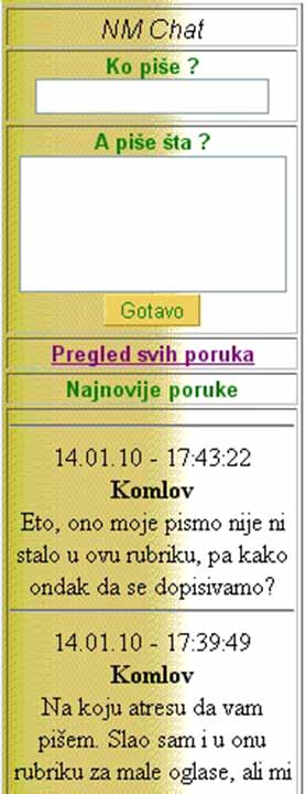 Na koju atresu da vam pišem ?!?