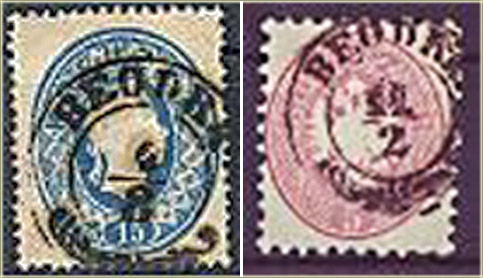 Pečet Beodre, a na poštanske markice...