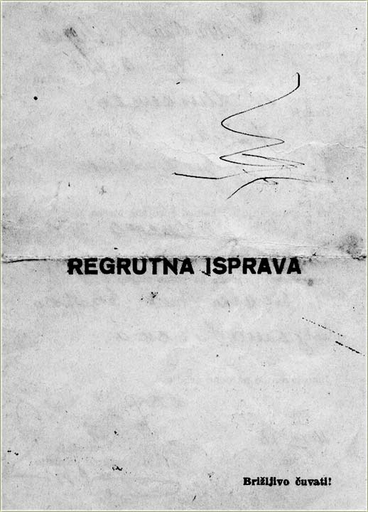 Regrutna isprava iz 1956-te godine...