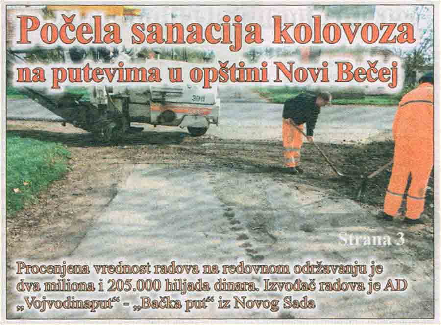 ŠOFERI - OPREZNO KROZ NOVO MILOŠEVO !!!