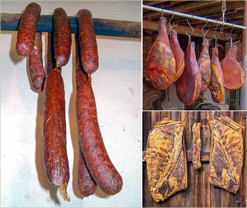 Kobajsce, slanine i šunke...