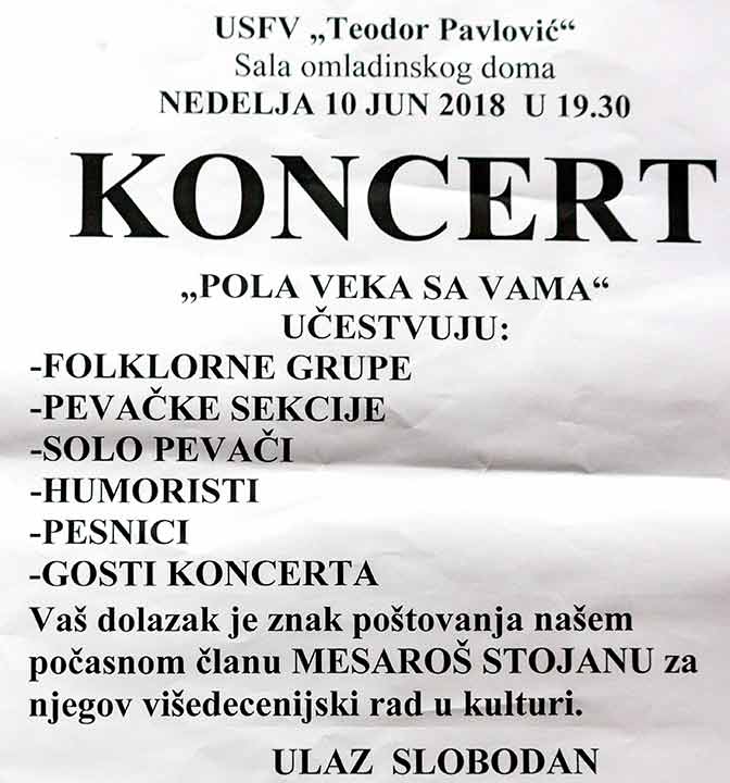 Stojan Mesaroš - polak veka sa Vama !!!