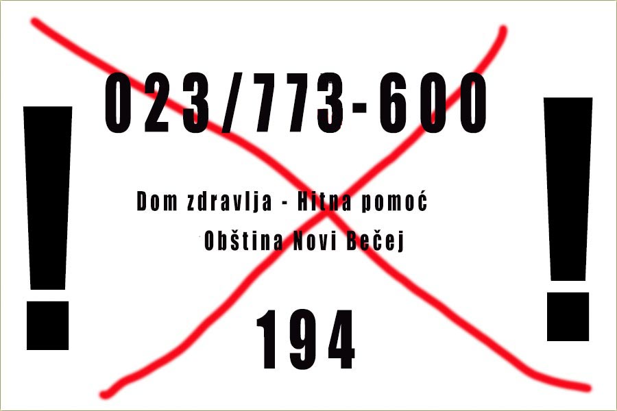 Obština N. Bečej - isključeni brojovi itne pomoći