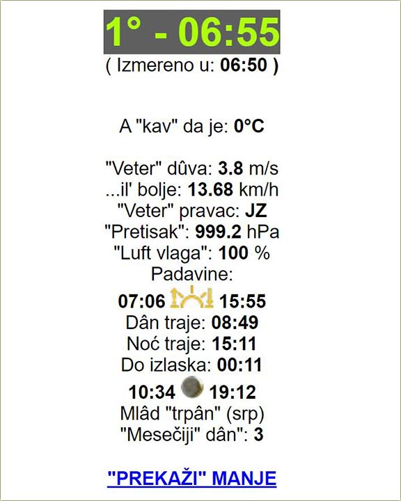Svanjiva posla 7, a smrkava se pre 16 cti...