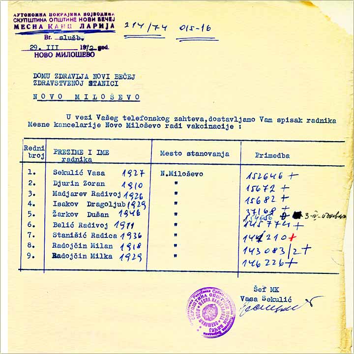 A kako je ila vakcinacija 1972-ge II ?!?