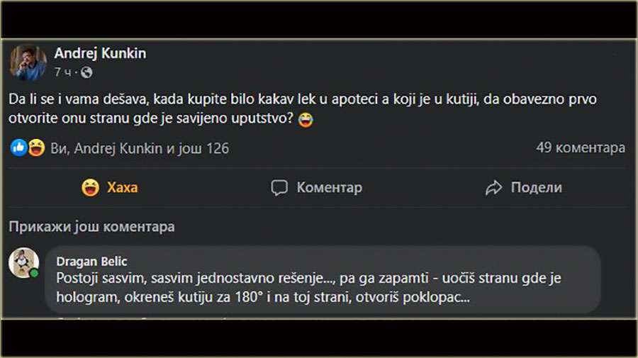 Rešijo sam problem, a sas otvaranjom lekova !!!