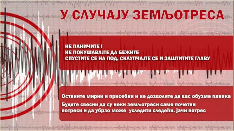 Zlu neTrebalo - u sluaj zemljoTresenija !!!