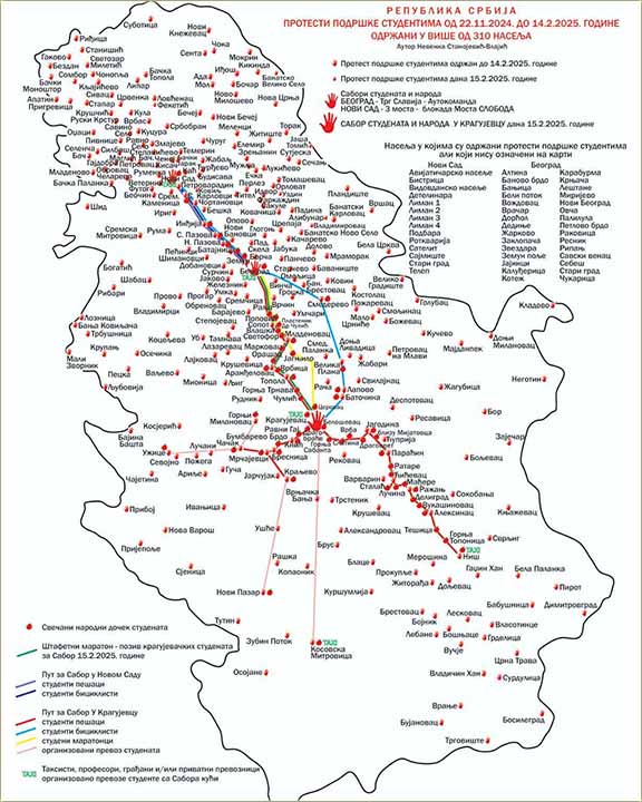 Protesti u dravu na Srbiju, do 14.02.2025 !!!