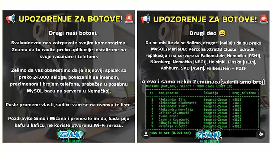 Upozorenje za botove SnS-Ovaca !!!