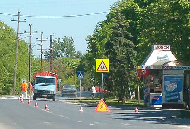 Bele štrafte naDrum...
